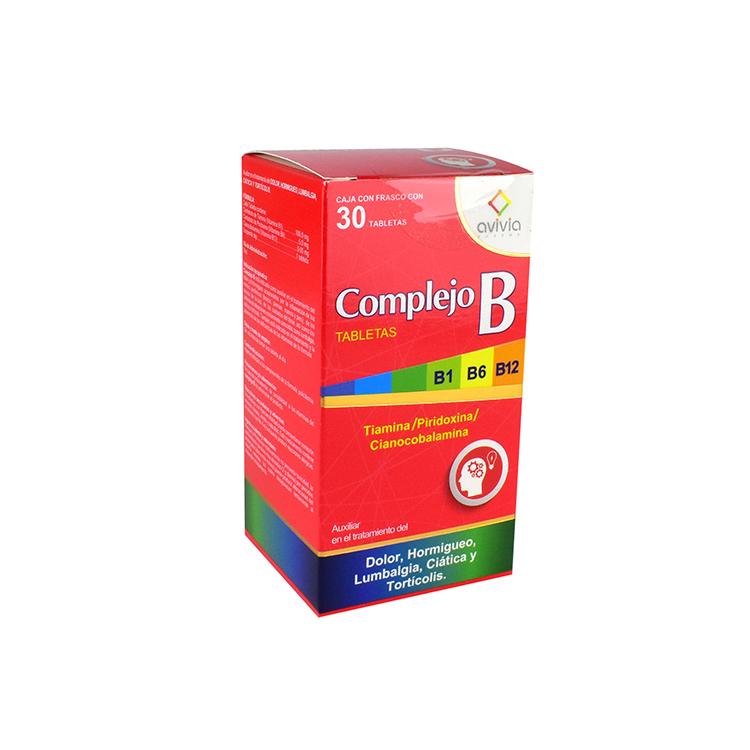 Complejo B Tabletas 30 (B1,B6,B12) Avivia