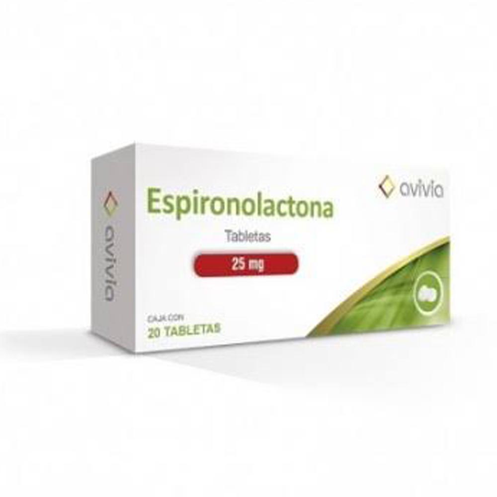 ESPIRONOLACTONA 25 MG CON 20 TABLETAS AVIVIA