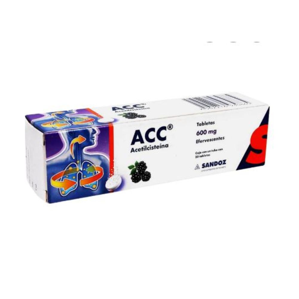 Acc (Acetilcisteina) 600 Mg Tabletas Efervecentes Con 20