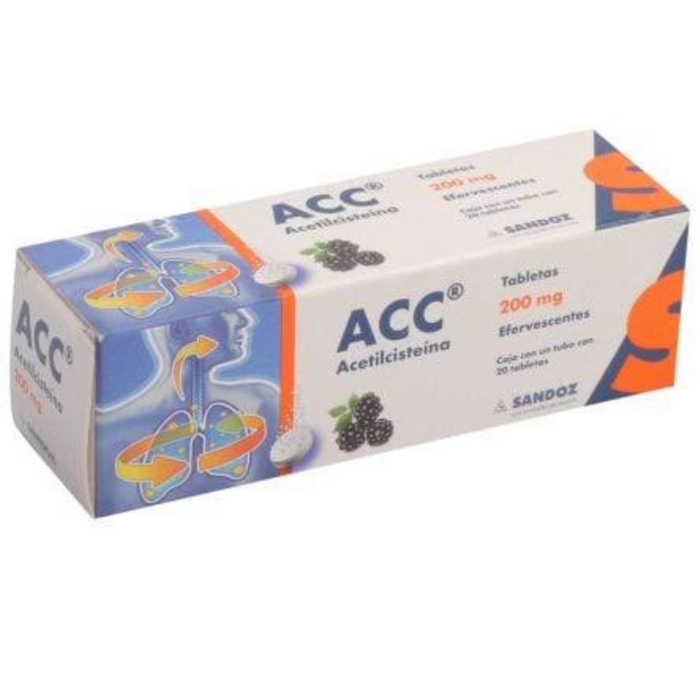Acc (Acetilcisteina) 200 Mg Tabletas Efervecentes Con 20