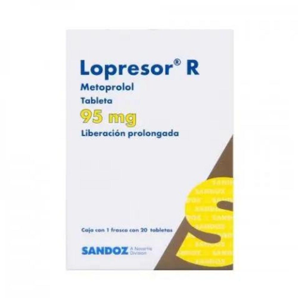 Lopresor-R 95 Mg Tabletas 20 