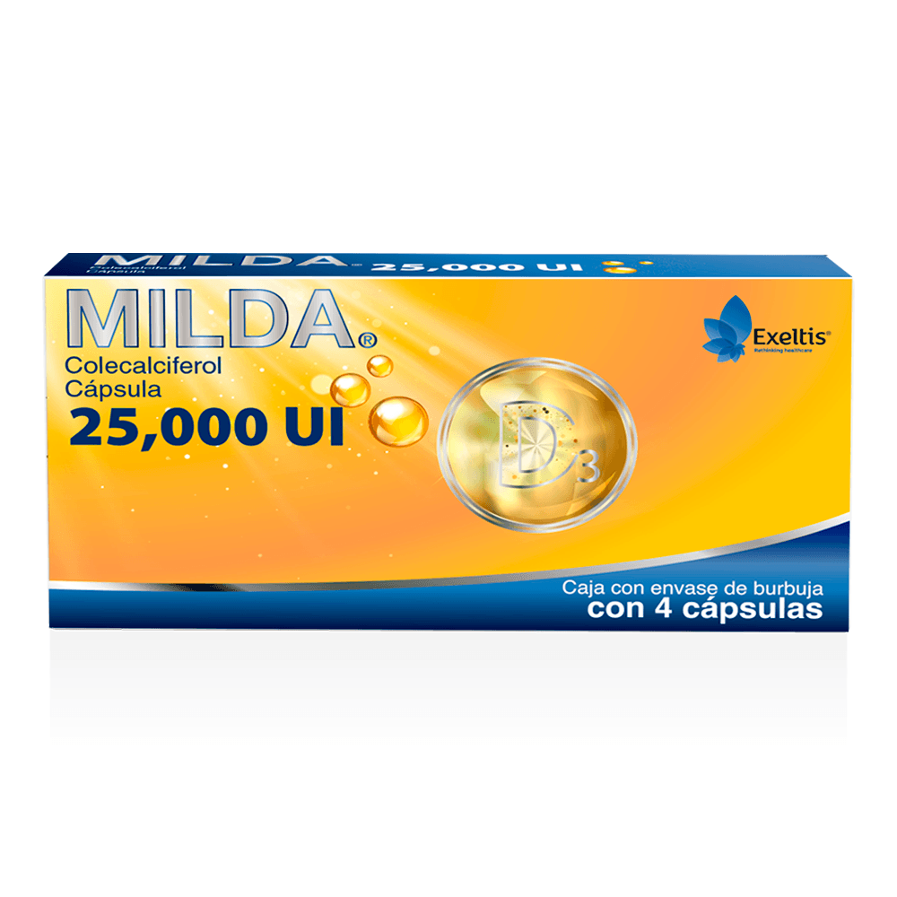 Milda 25000 Colecalciferol 4 C psulas