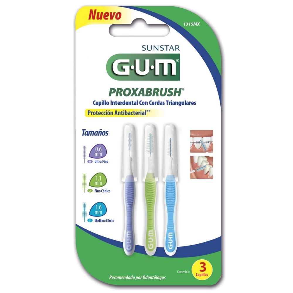 Cepillo Dental Gum Proxabrus Interdental 3 Piezas