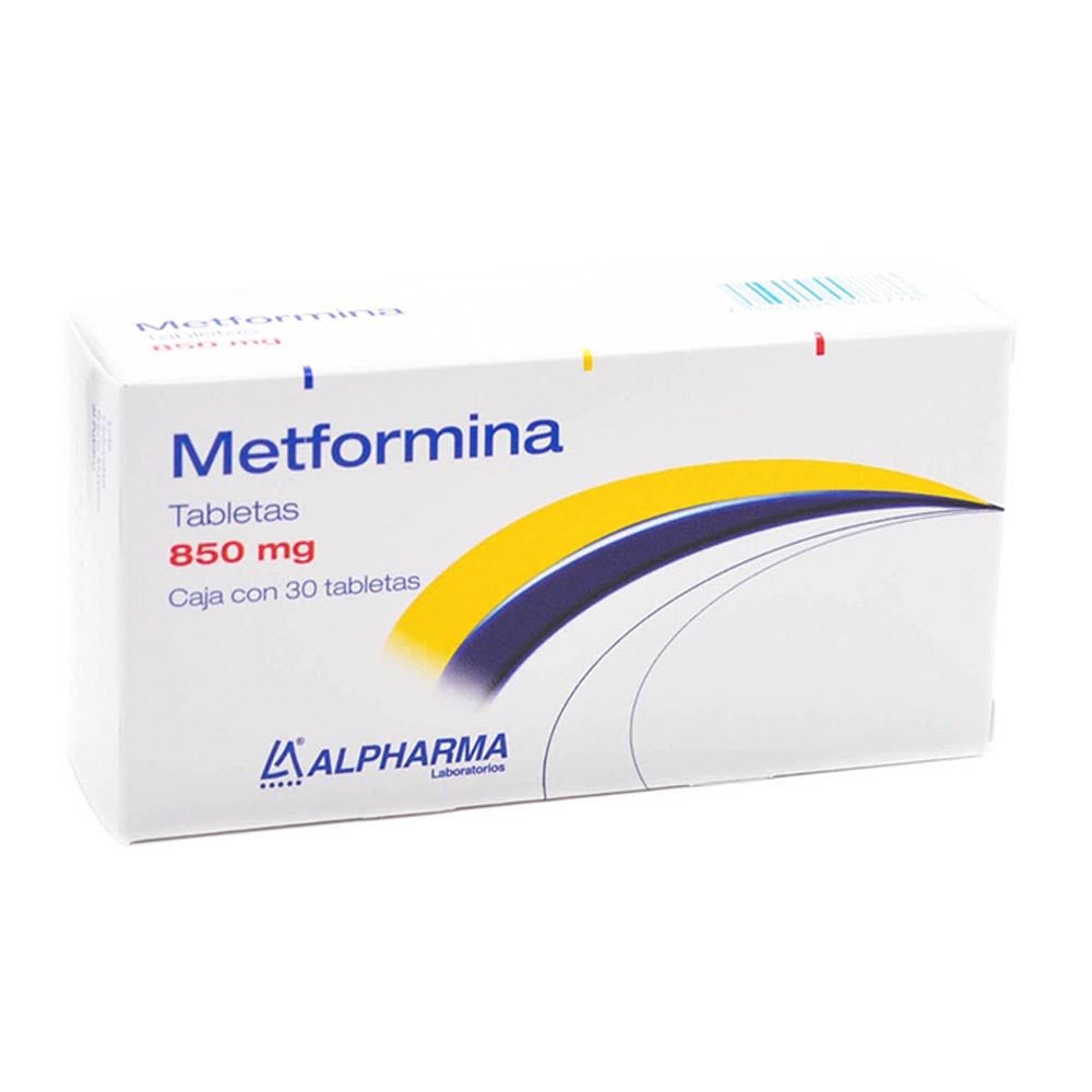 METFORMINA 850 MG CON 30 TABLETAS ALPHARMA