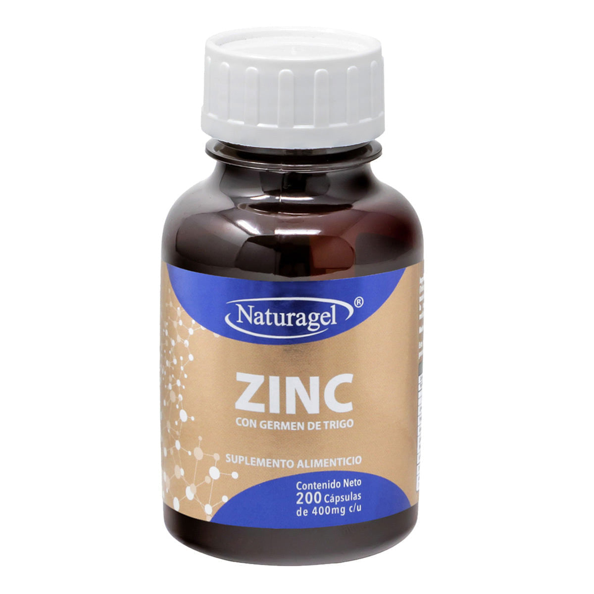 Zinc Con Germen De Trigo 400 Mg Con 100 Capsulas Naturagel