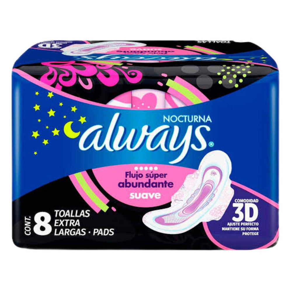 TOALLAS SANITARIAS ALW PINKCECON ALA CON 8 PADS