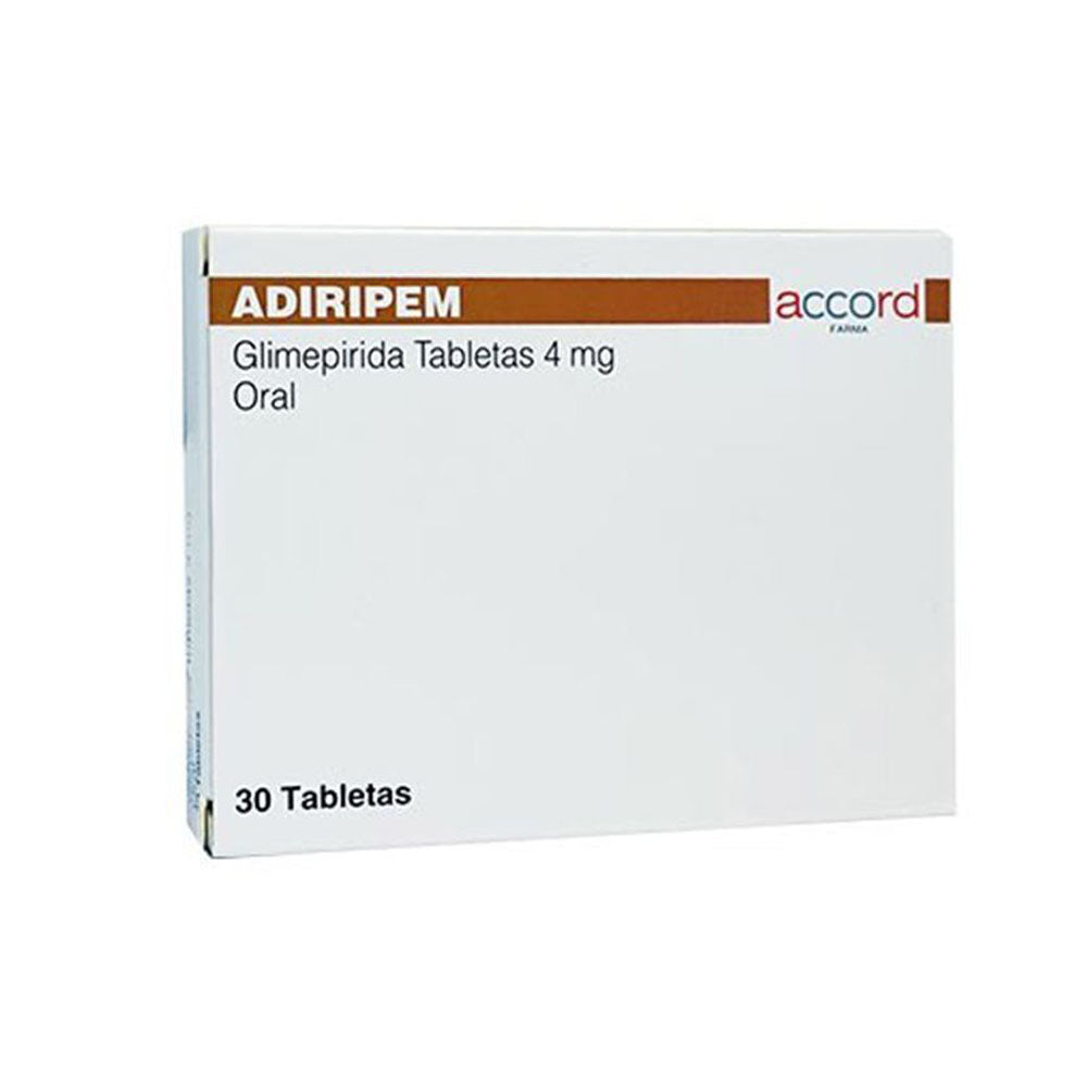 Adiripem (Glimepirida) 4 Mg Con 30 Tabletas