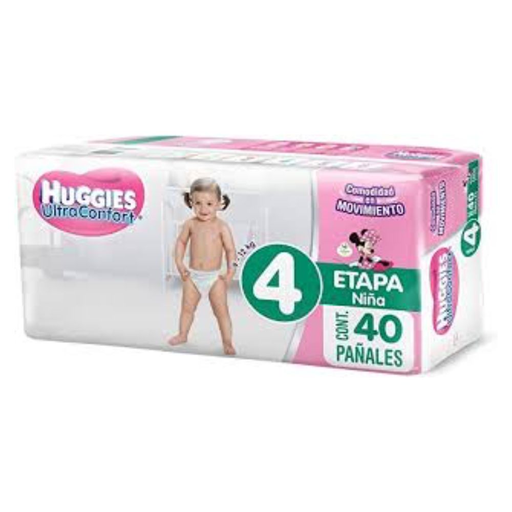Pa¤al Huggies Ultraconfort Etapa 4 Ni¤o Con 40