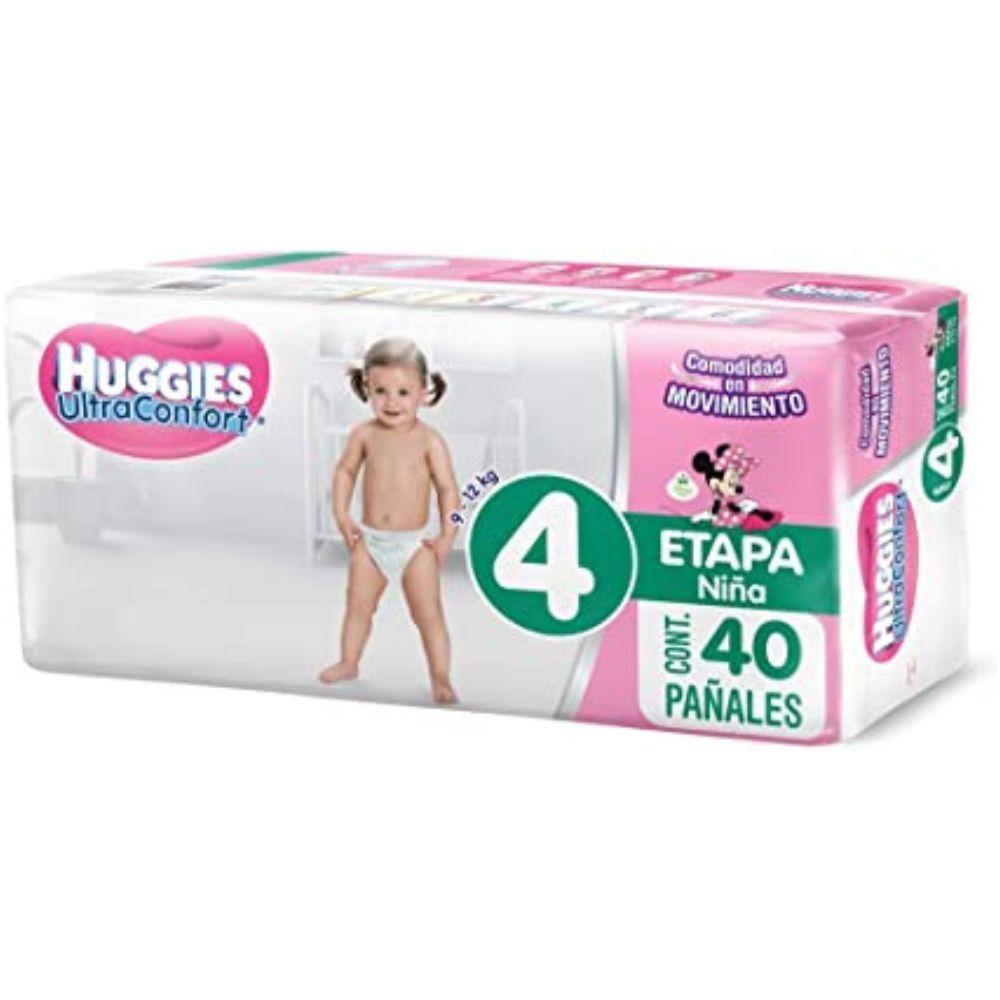 Pa¤al Huggies Ultraconfort Con 40 Piezas Ni¤a Etapa 4