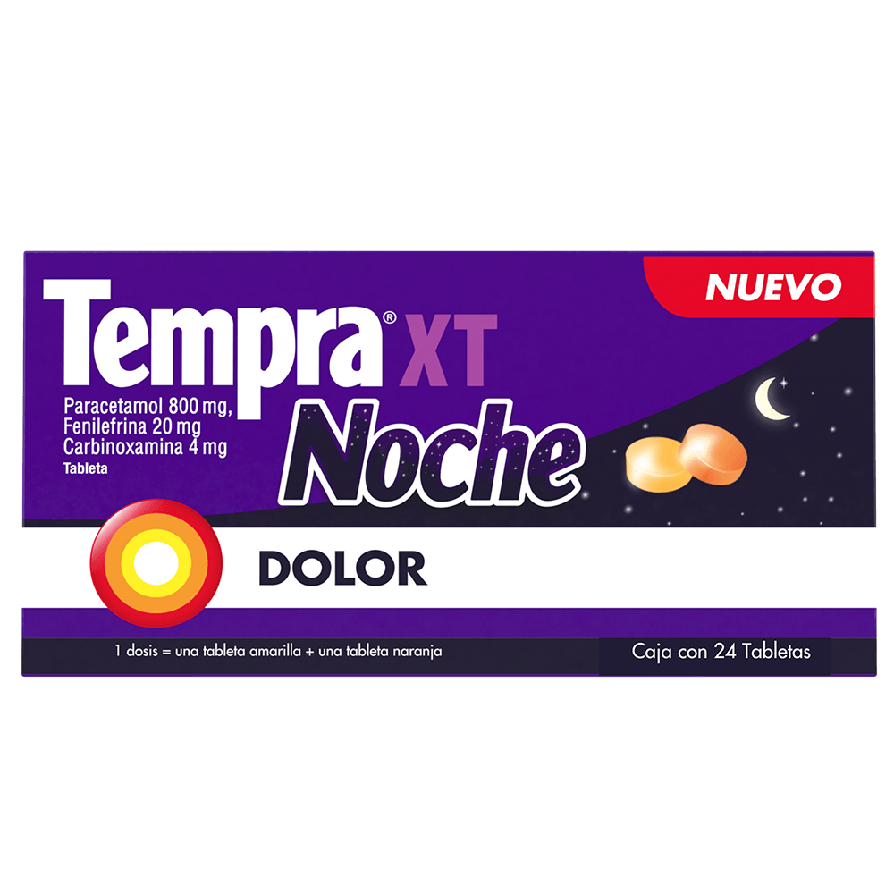 Tempra Xt Noche 800/20/4 Mg 24Tabn