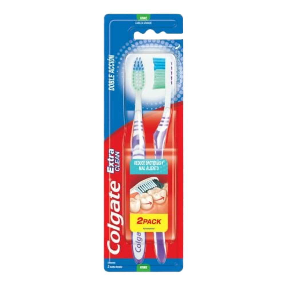 Cepillo Dental Colgate Extra Clean Duro 2X1