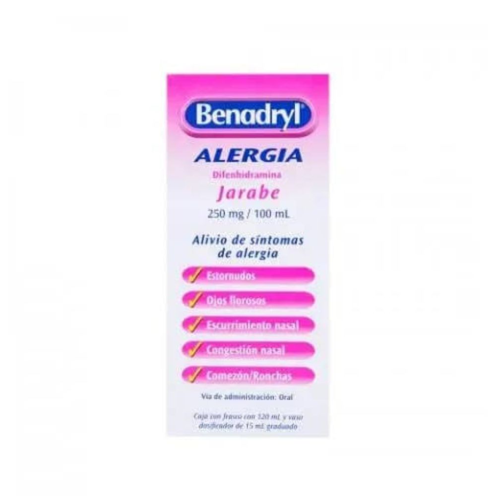 BENADRYL 0.25 G JARABE 120 ML