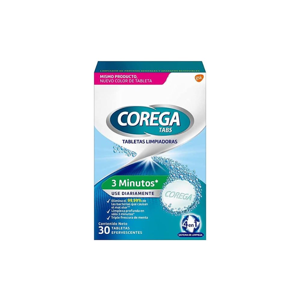 LIMPIADOR PROTESIS COREGA TABLETAS EFERVECENTE 30