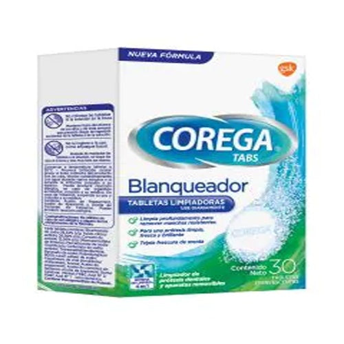 BLANQUEADOR PROTESIS COREGA TABLETAS EFERVECENTE 30