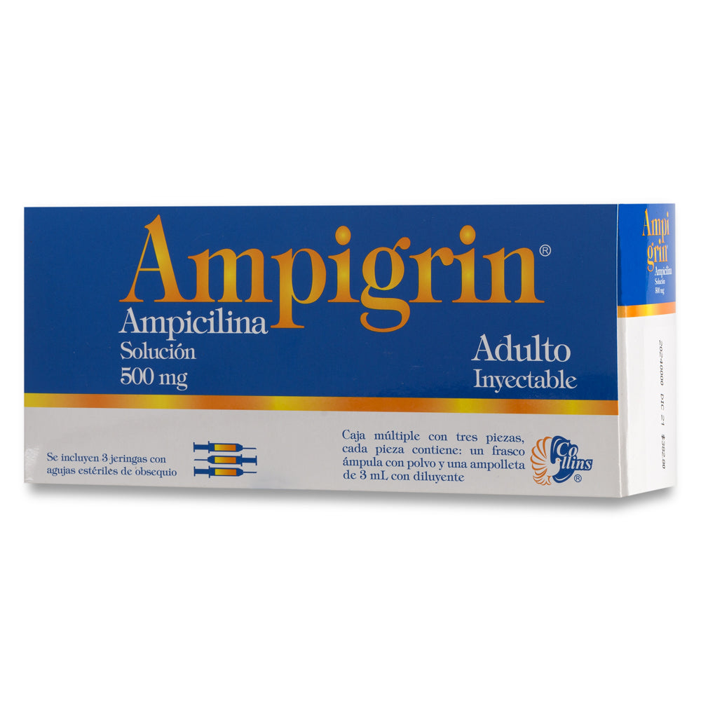 AMPIGRIN AD SOLUCIÓN INYECTABLE 3 X 5 ML