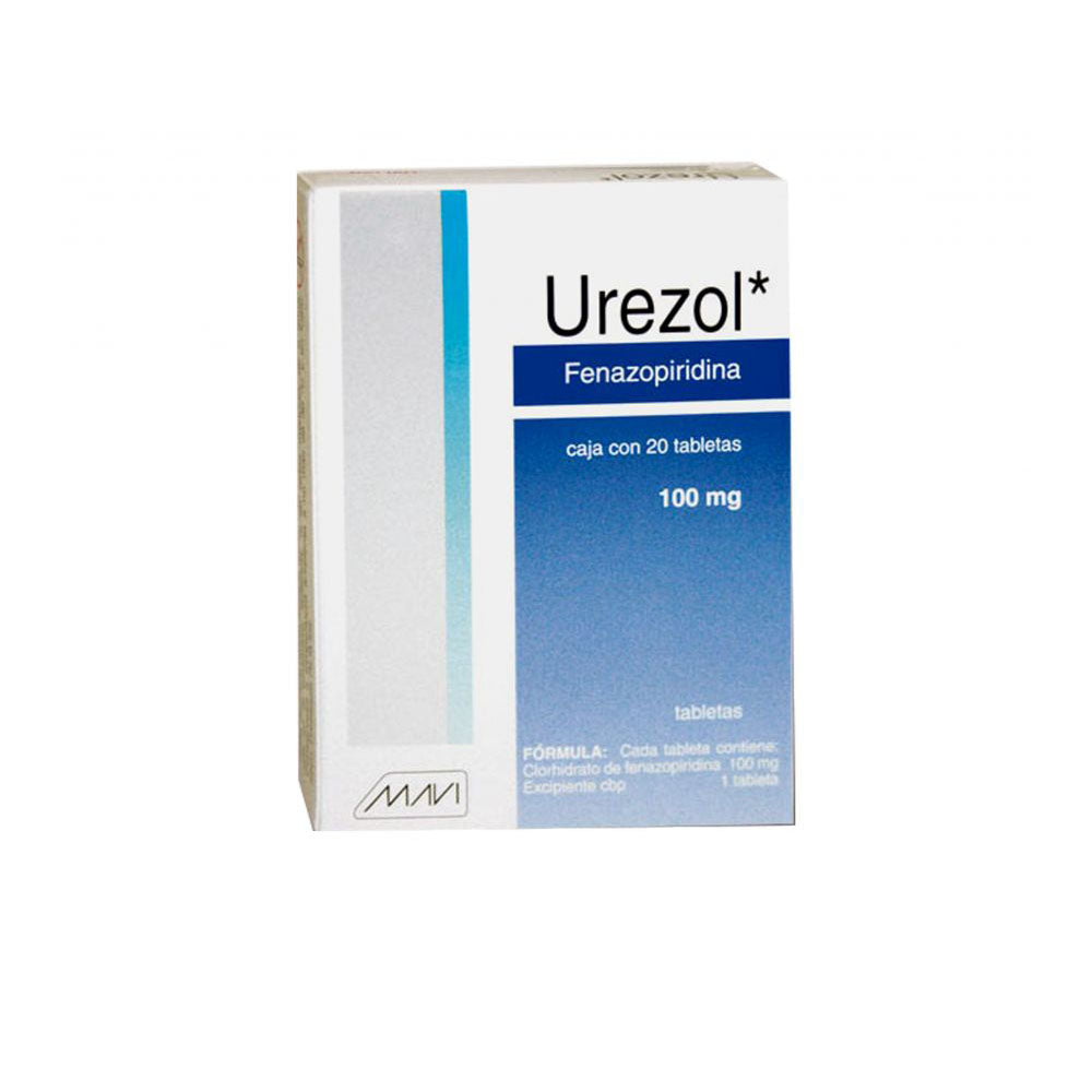 UREZOL (FENAZOPIRIDINA)100 MG CON 20 TABLETAS