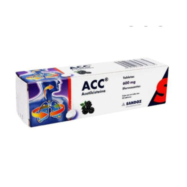 Acc (Acetilcisteina) 600 Mg Tabletas Efervecentes Con 20 7502216930865