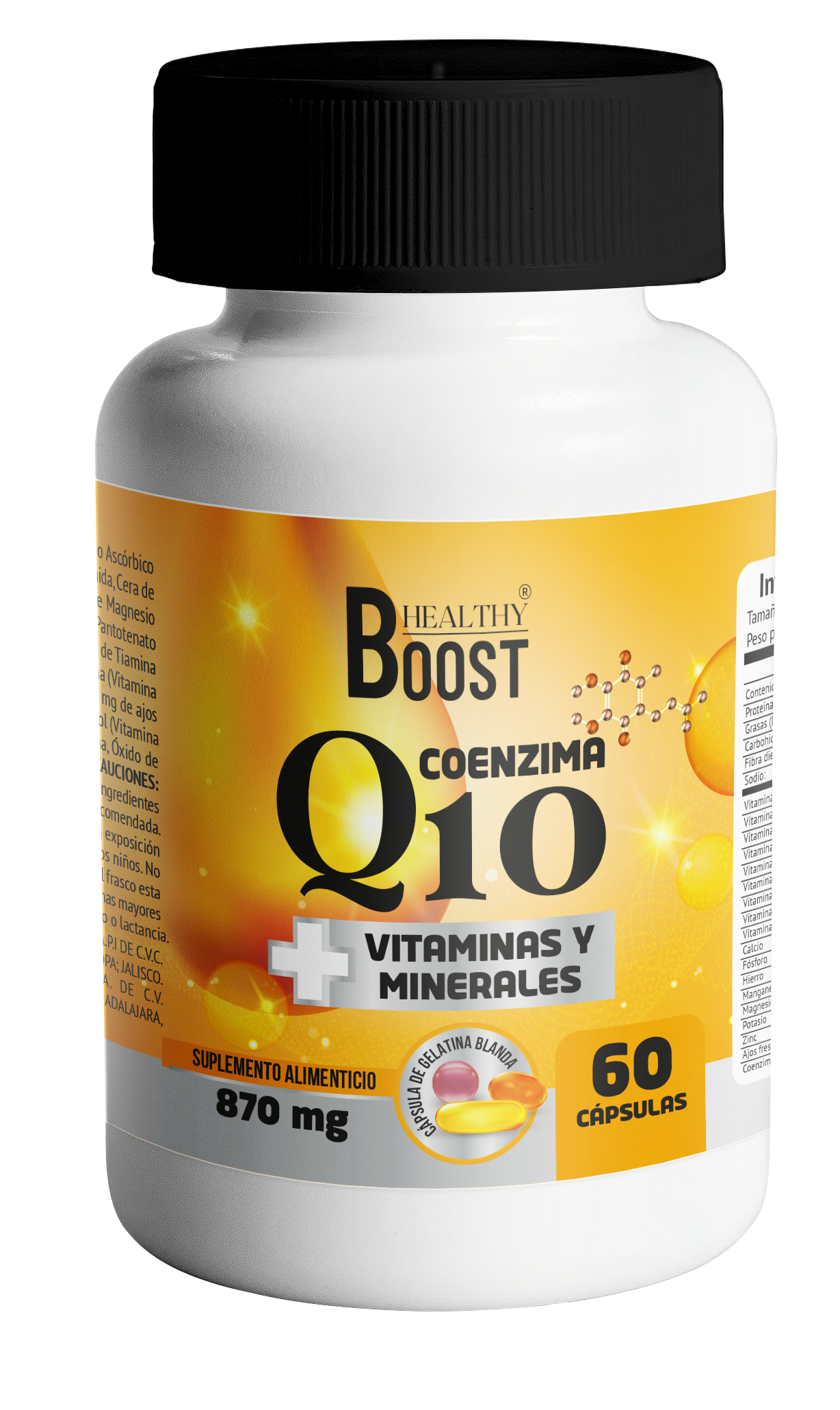 Coenzima Q10 10 Mg+Vitaminas Y Minerales Con 60 Capsulas Healthy Boost