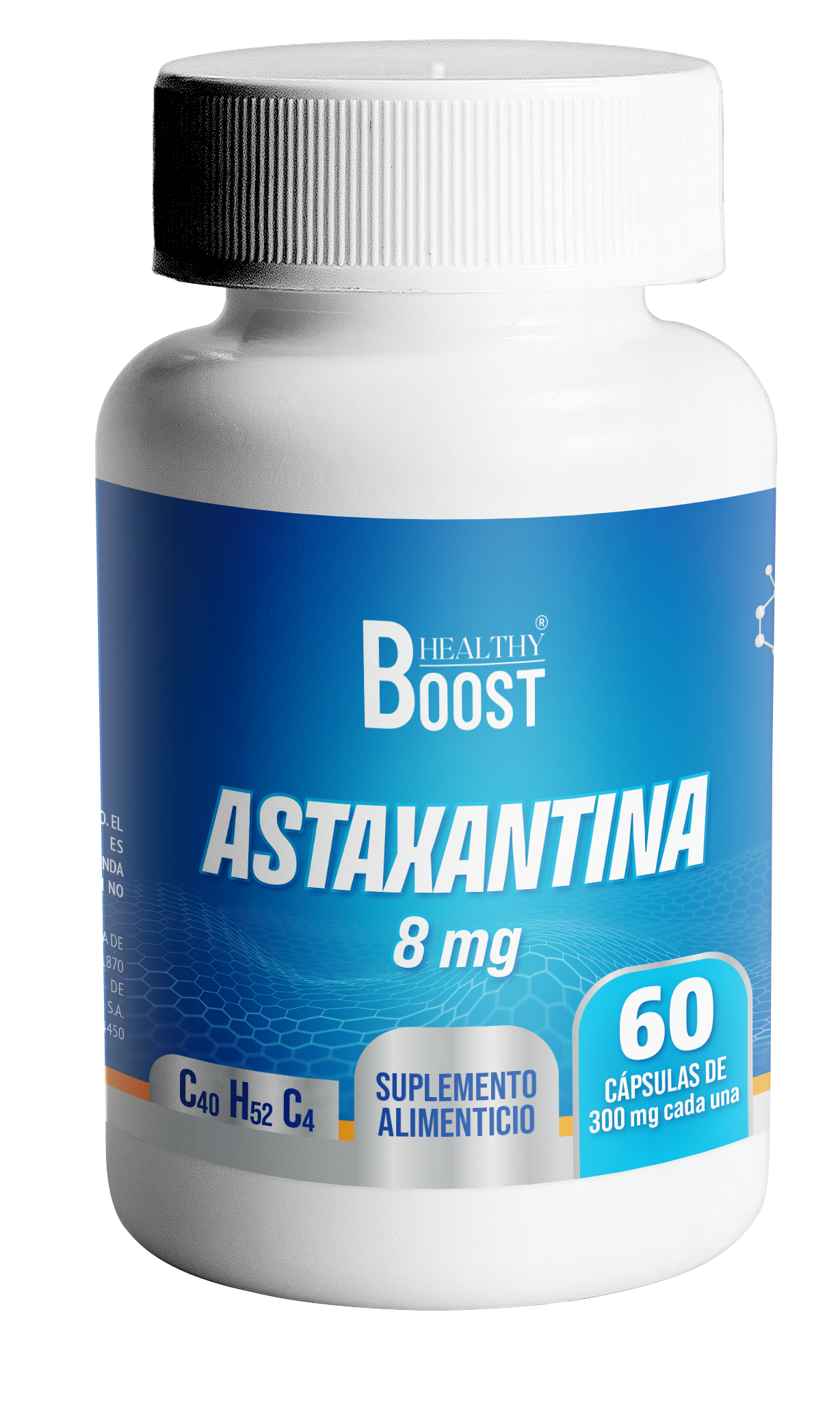 Astaxantina 8 Mg Frasco Con 60 Capsulas Healthy Boost