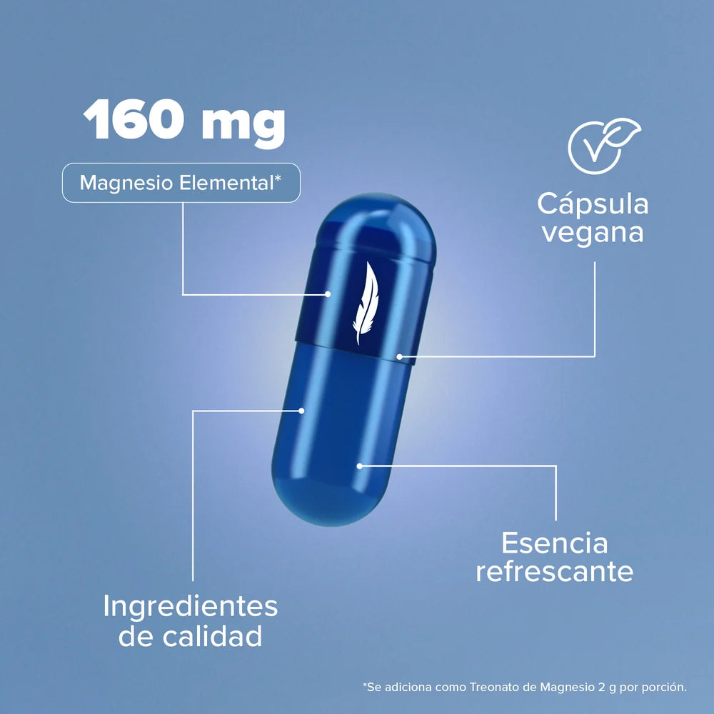 Treona Mag (Treonato De Magnesio) Suplemento Alimenticio Con 90 Capsulas