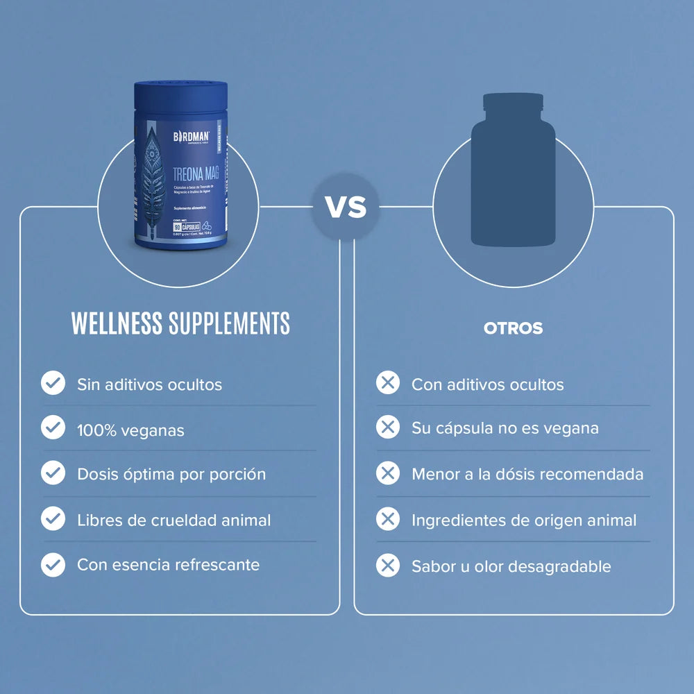 Treona Mag (Treonato De Magnesio) Suplemento Alimenticio Con 90 Capsulas