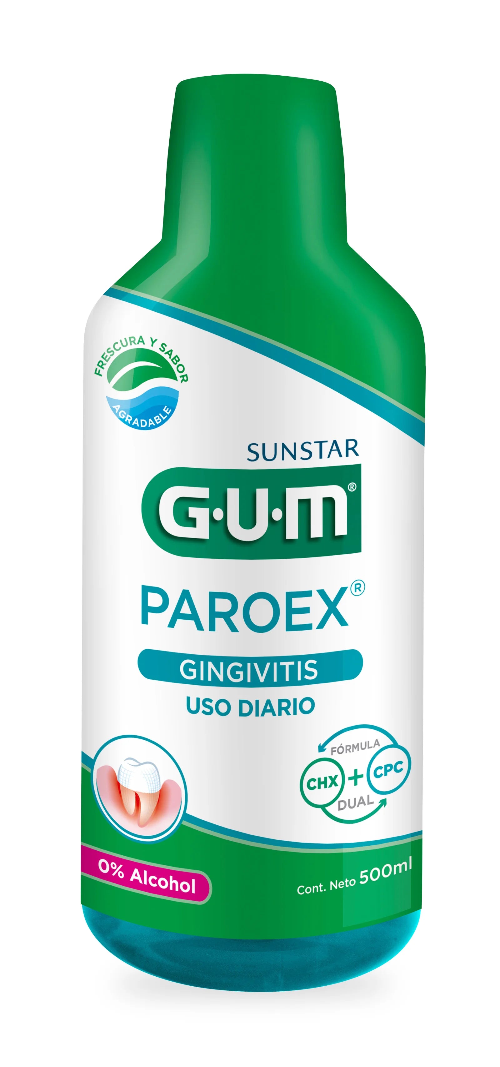Enjuague Bucal Gum Paroex Uso Diario 500 Ml