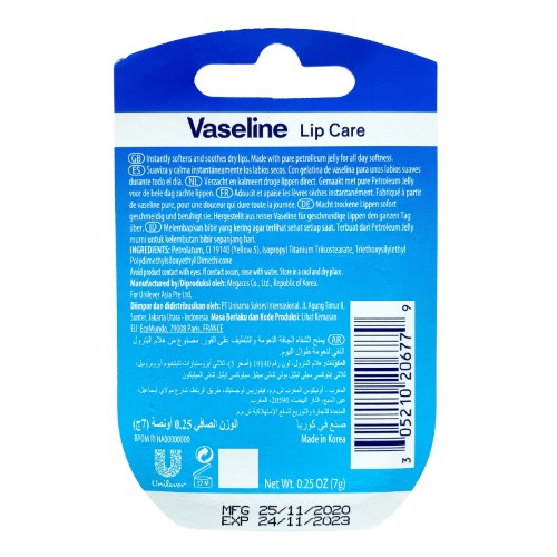 Balsamo Labial Vaseline Lip Therapy Original 7 G