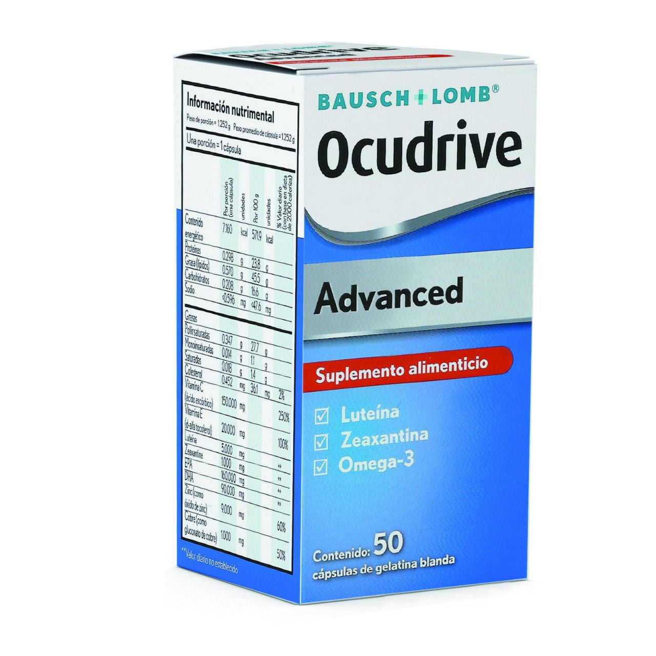 Ocudrive Advanced Suplemento Alimenticio Con 50 Capsulas