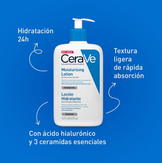 Crema Corporal Cerave Locion Hidratante Para Piel Seca 473 Ml