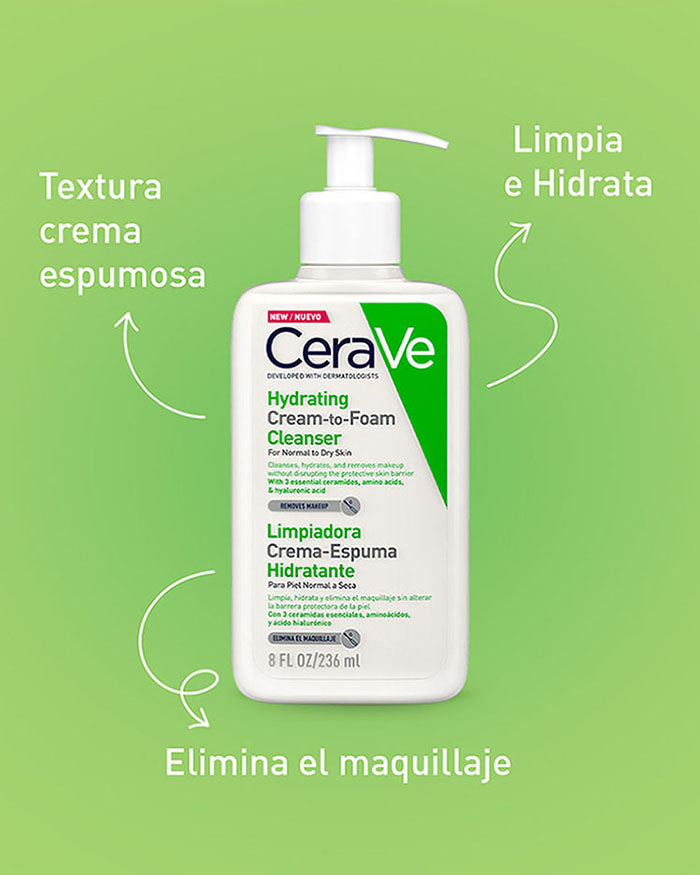 Gel Limpiador Crema Espuma Cerave 236 Ml