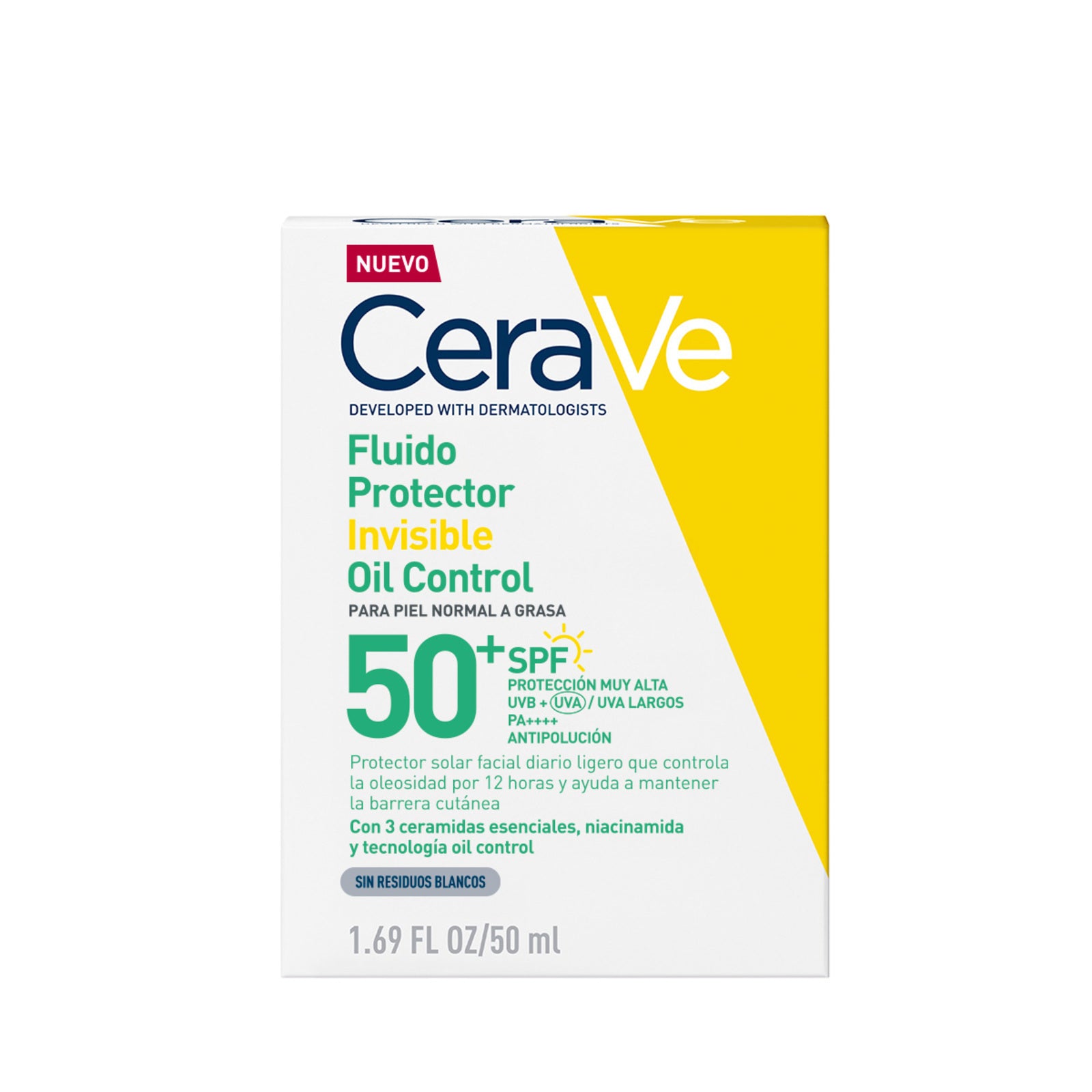 Fluido Protector Cerave Invisible Oil Control 50 Ml