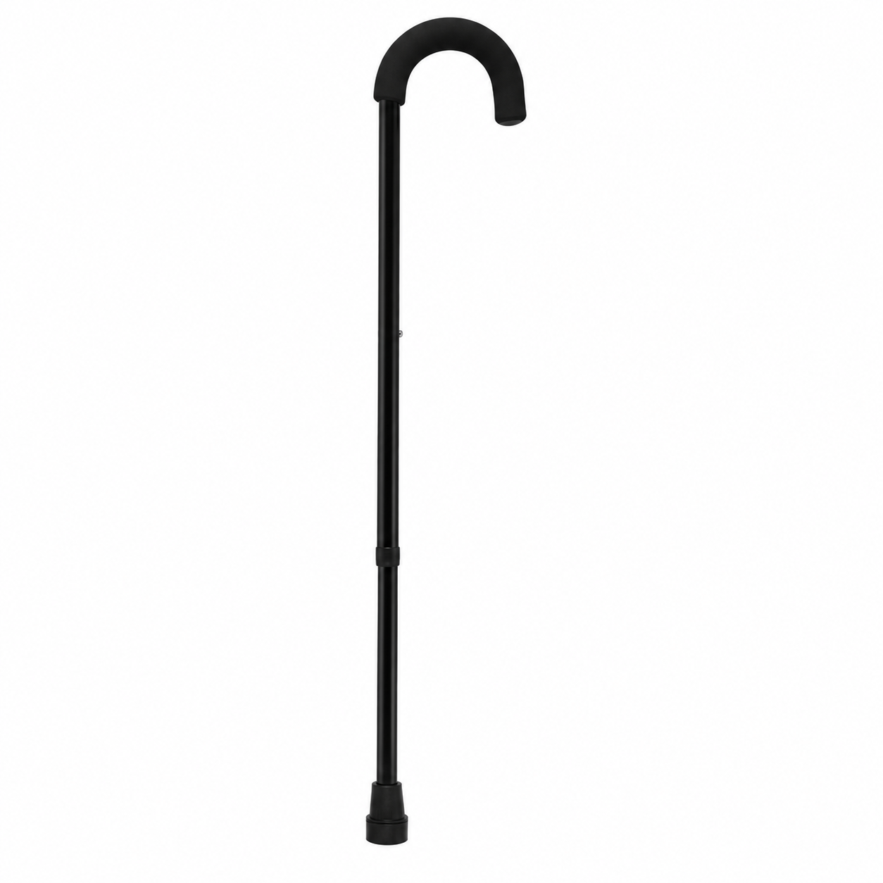 Eb010201C Baston Mango Curvo Negro Altura Ajustable