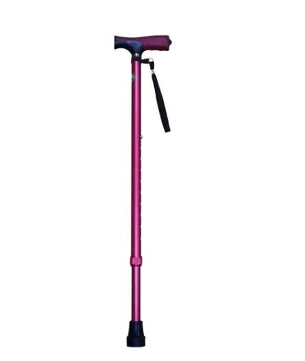Eb030103C Baston Plegable Mango Frances Anod Rosa Altura  Ajustable