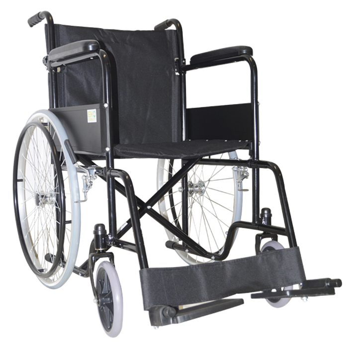 SILLA DE RUEDAS 18 NEGRA/FIJA REMOVIBLE ALUM SOLIDA 8X1