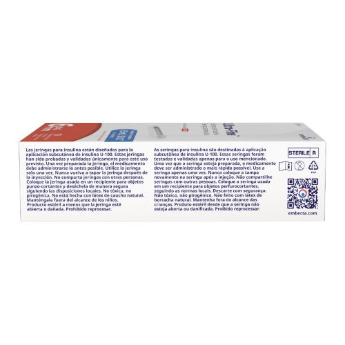 Jeringa Ultra Fine Insulina 0.5 Ml 31 G X 6 Mm Con 10