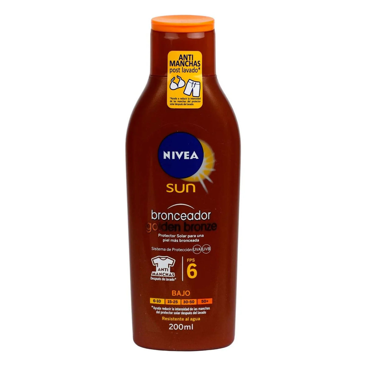 Bronceador Nivea Sun Gold-Bronze Fps6 200 Ml