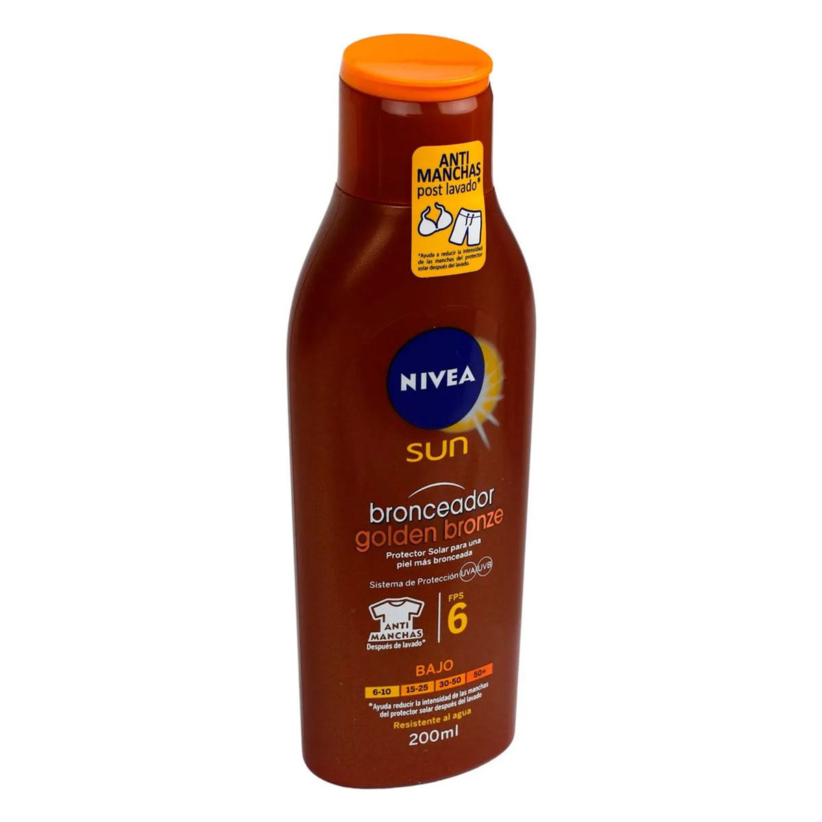 Bronceador Nivea Sun Gold-Bronze Fps6 200 Ml
