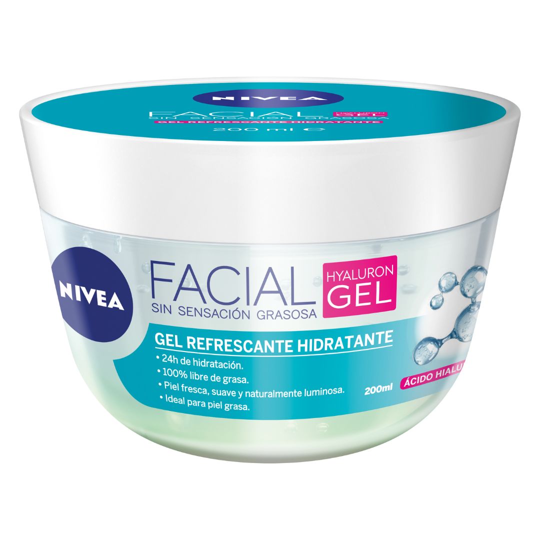 Gel Nivea Facial Refrescante Hidratante Hyaluron 200 Ml