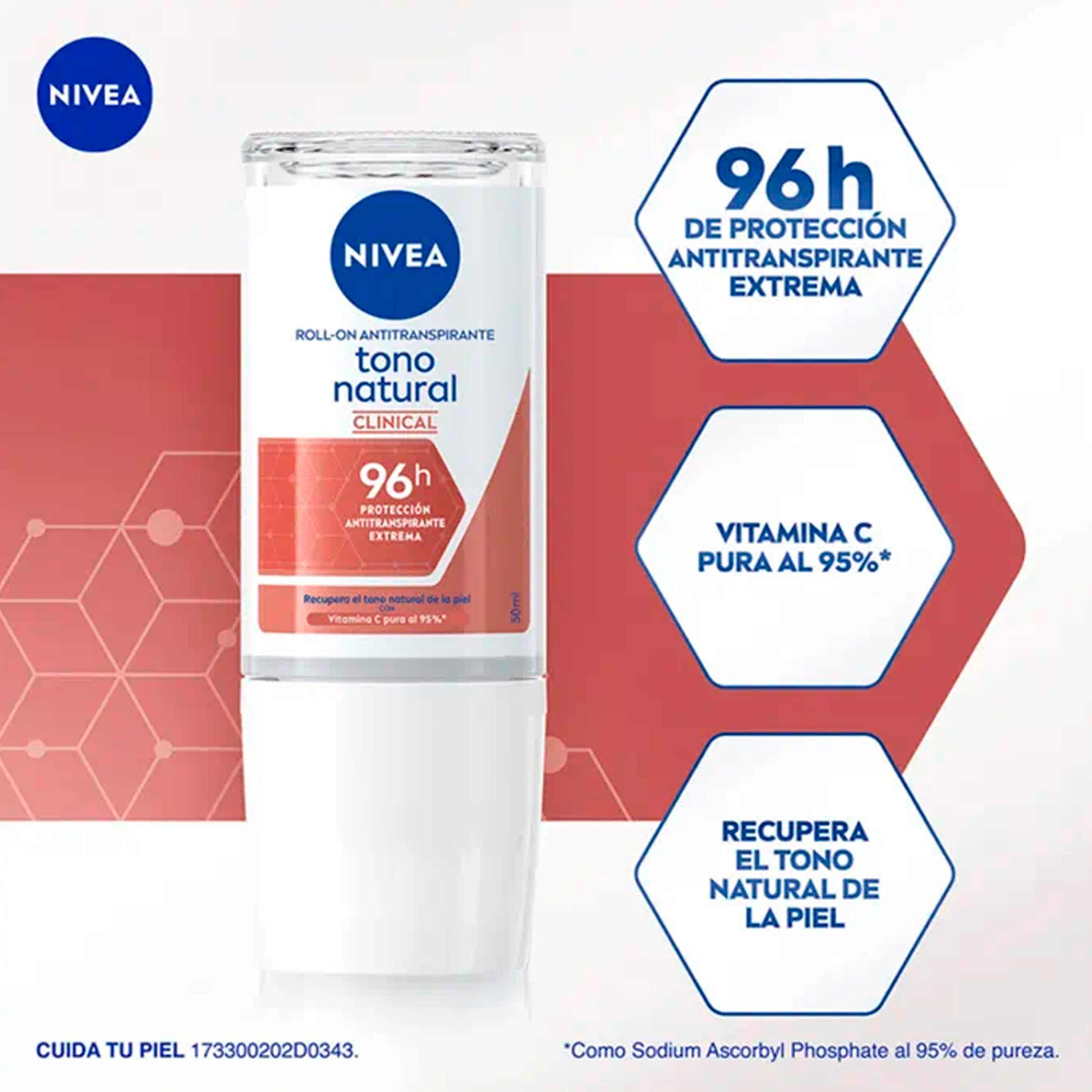 Desodorante Nivea Tono Natural Clinical R-On 50 Ml