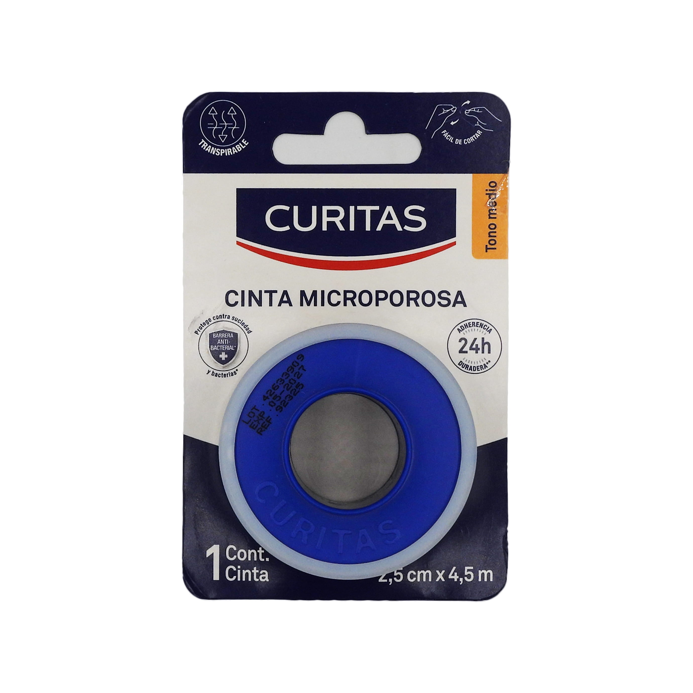 Cta Microp Curitas Piel 2.5 Cm X 4.5 M