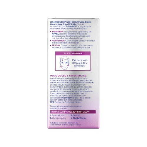 Fluido Nivea Luminous Skin Glowfps 50+ 40 Ml