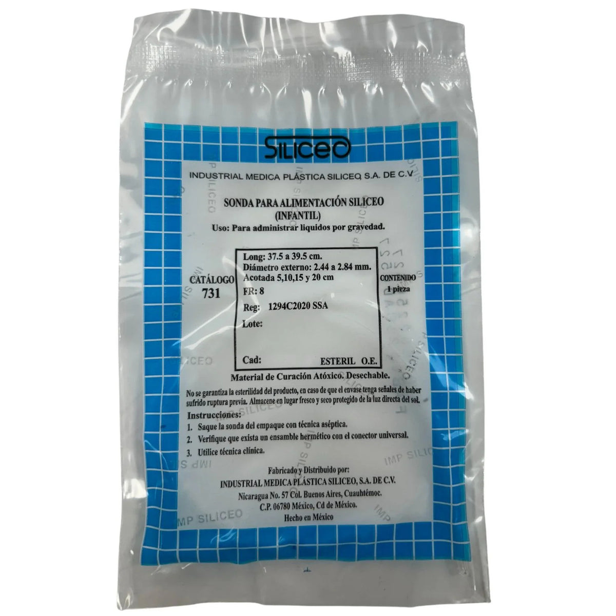 Sonda Alimentacion Infantil 8 Fr (Siliceo)