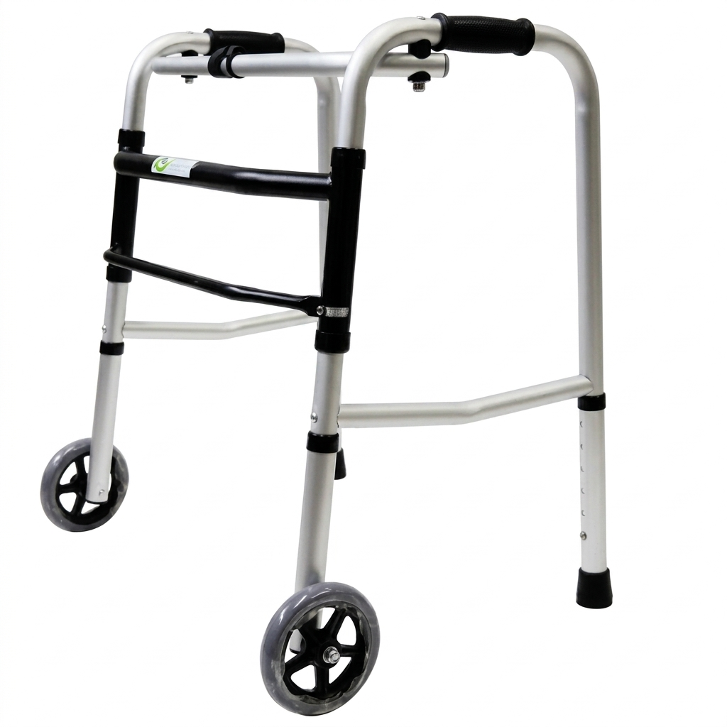 Ea700101C Andadera Infantil Aluminio Con Rueda 5 Plata Altura Ajustable