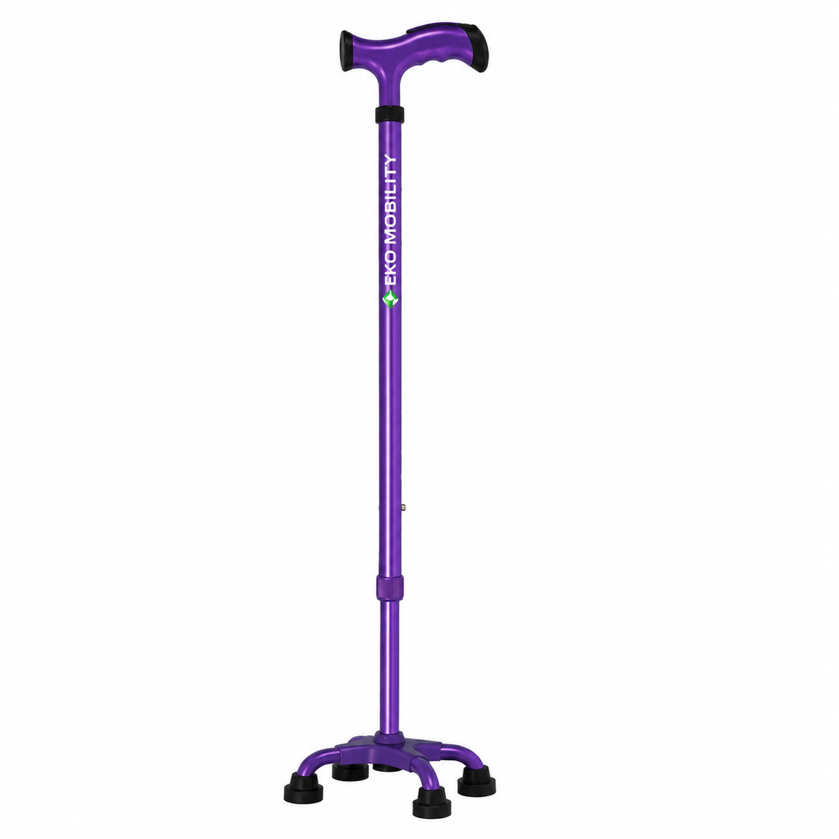 Eb040804J Baston 4 Apoyos Anodizado Morado Base Plastica