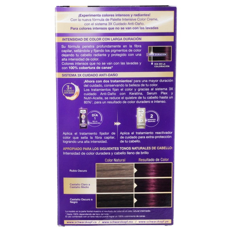 Tinte Palette Color Crema Violeta Rojizo 4-90 7702045554144, 7