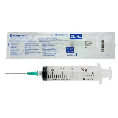 Jeringa Nipro 20 Ml Sin Aguja