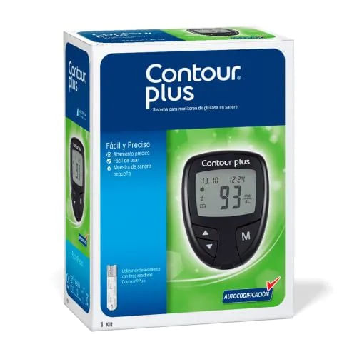 Contour Plus Kit Medidor Glucometro C/ 5 Tiras