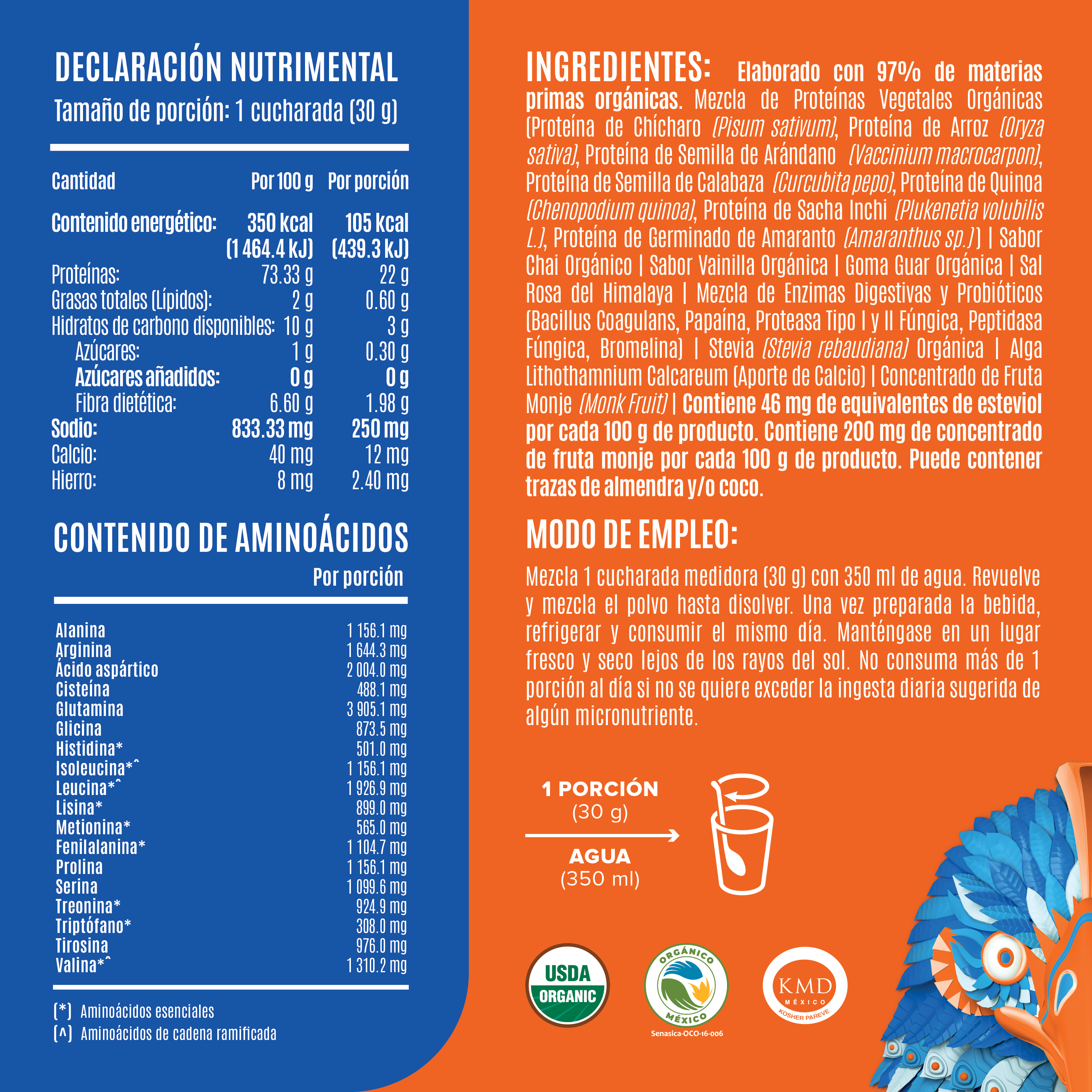 Falcon Proteina Chai 510 G Birdman