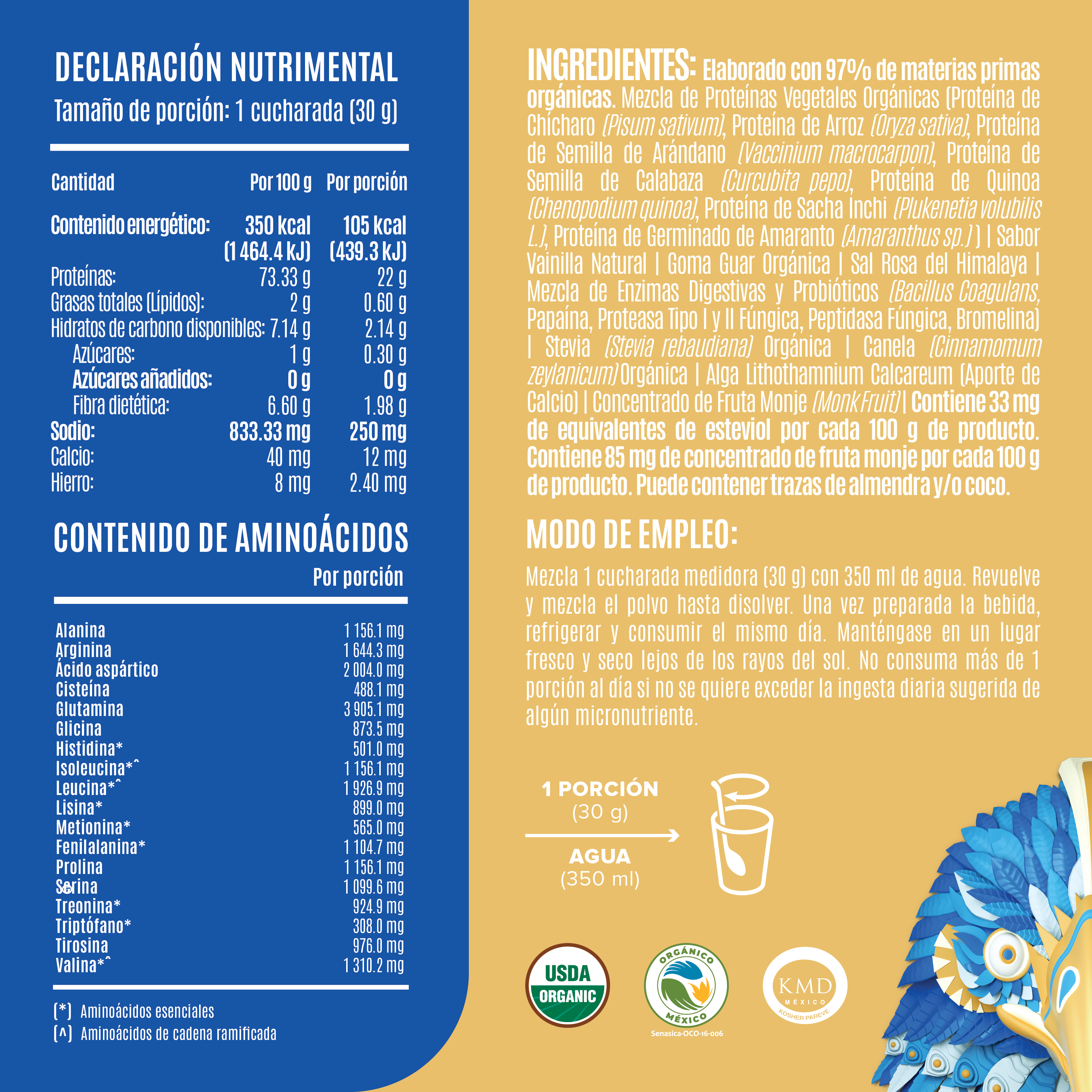 Falcon Proteina Vainilla 510 G Birdman