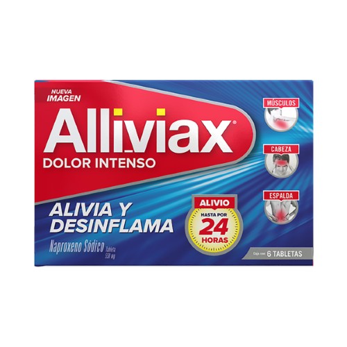Alliviax 550 Mg Dolor Intenso Con 6 Tabletas